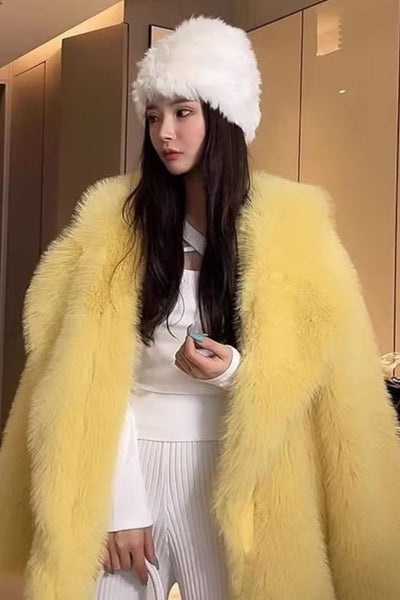 FLUFFY OVERSIZE FAUX FUR COAT