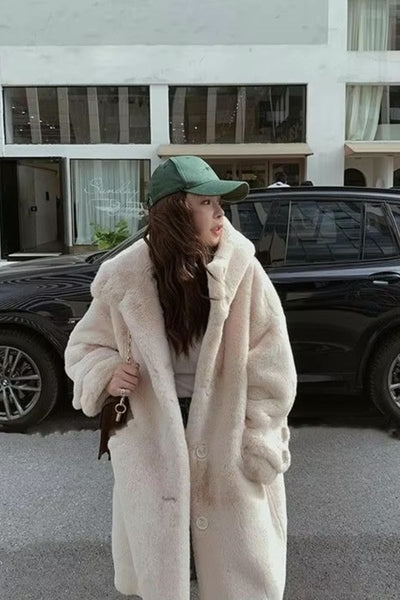 FAUX FUR HOODED TEDDY JACKET