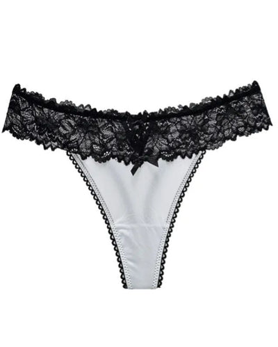 Female Mesh Solid Color Lace Underwear
