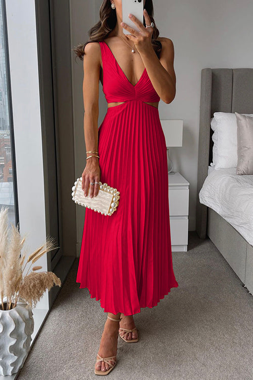 Elsa | Pleated Maxi Dress