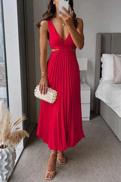 Elsa | Pleated Maxi Dress