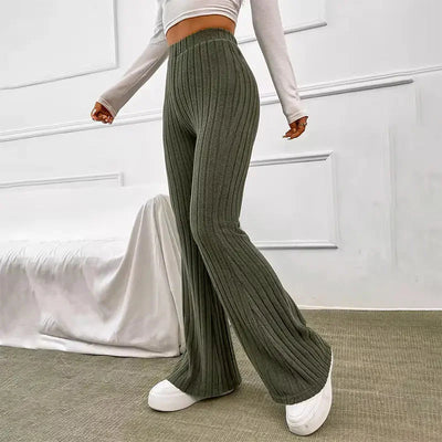 Pantalon long taille haute évasé micro-évasé Brit &amp; Boho™ I Pamela