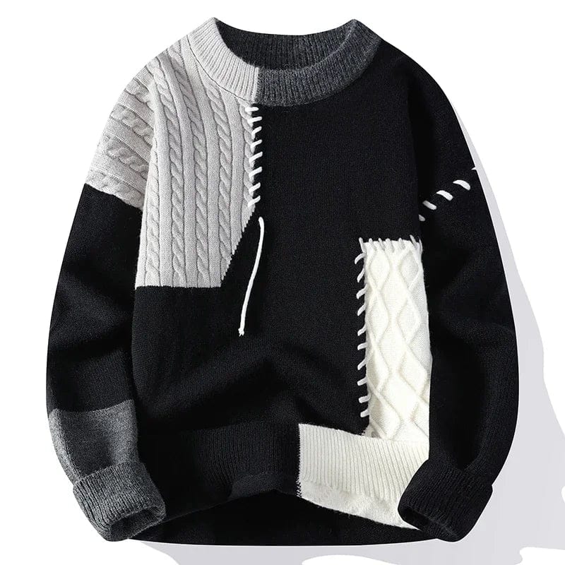 MARCUS | STYLISH PATCHWORK JUMPER