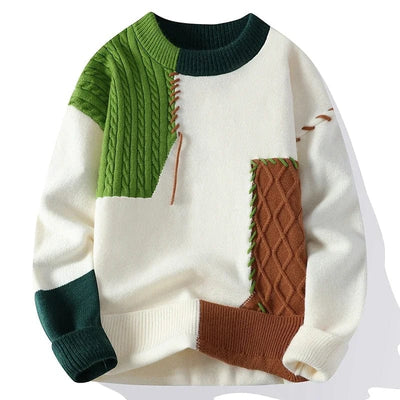 MARCUS | STYLISH PATCHWORK JUMPER