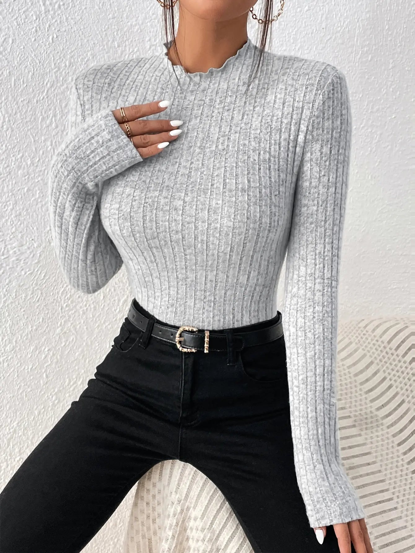 KAYLEE | RUFFLED LONG SLEEVE BODYSUIT