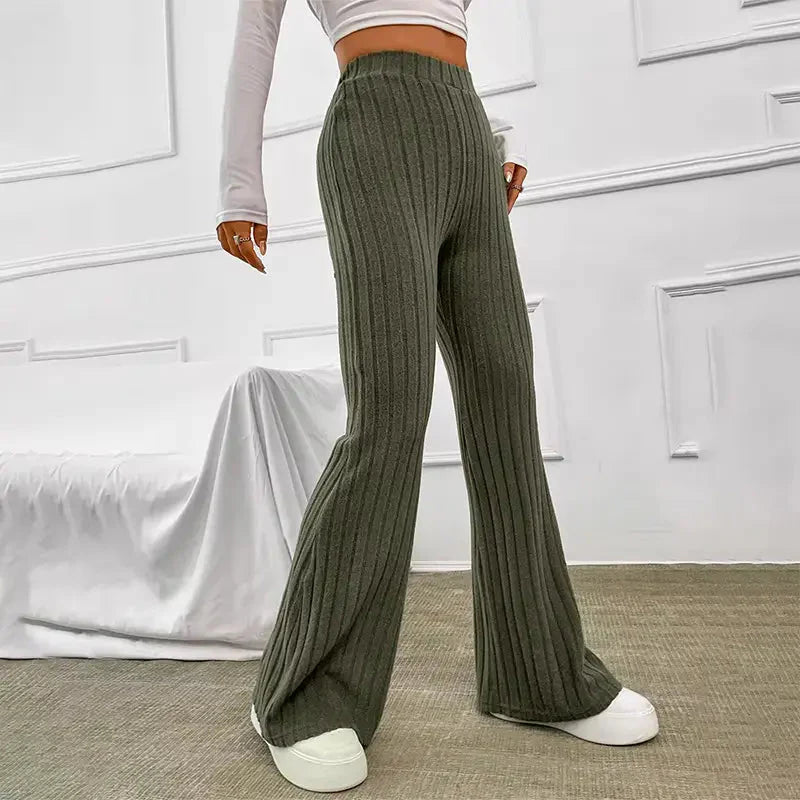 Pantalon long taille haute évasé micro-évasé Brit &amp; Boho™ I Pamela