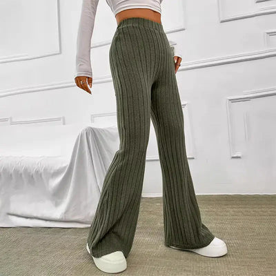Pantalon long taille haute évasé micro-évasé Brit &amp; Boho™ I Pamela