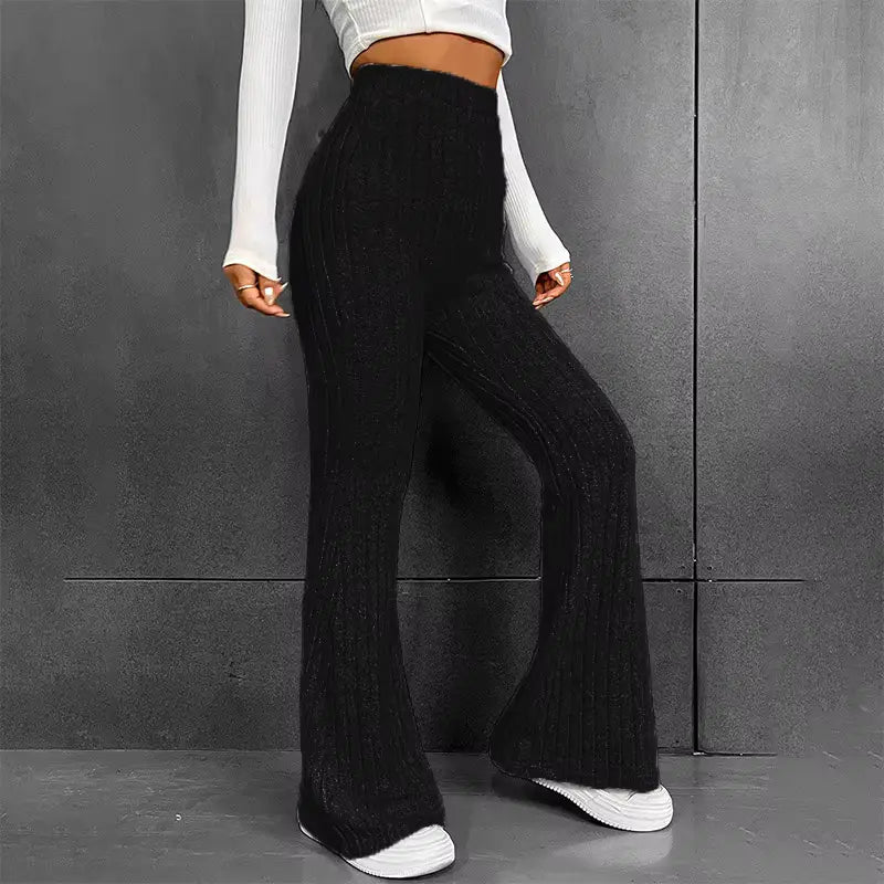 Pantalon long taille haute évasé micro-évasé Brit &amp; Boho™ I Pamela