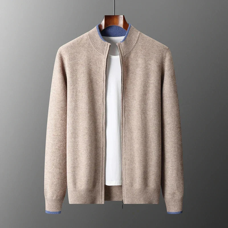 OAKLEY | CARDIGAN ZIPPÉ EN LAINE DE QUALITÉ SUPÉRIEURE