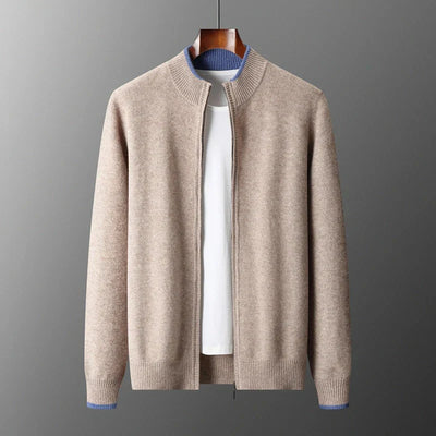 OAKLEY | CARDIGAN ZIPPÉ EN LAINE DE QUALITÉ SUPÉRIEURE