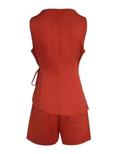 ELIANA | Side-Lacing Cropped Set for Elegant Comfort and Versatile Style
