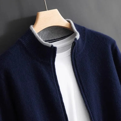 OAKLEY | CARDIGAN ZIPPÉ EN LAINE DE QUALITÉ SUPÉRIEURE