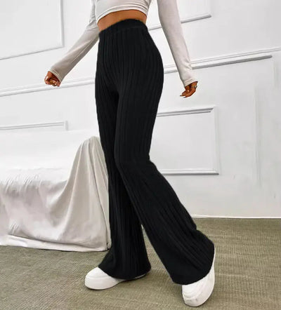 Pantalon long taille haute évasé micro-évasé Brit &amp; Boho™ I Pamela