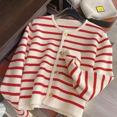 HOLLY | STRIPED CASUAL CARDIGAN