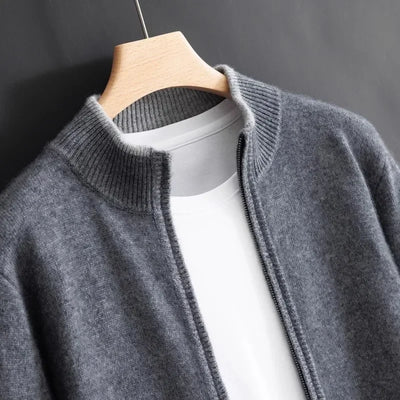 OAKLEY | CARDIGAN ZIPPÉ EN LAINE DE QUALITÉ SUPÉRIEURE