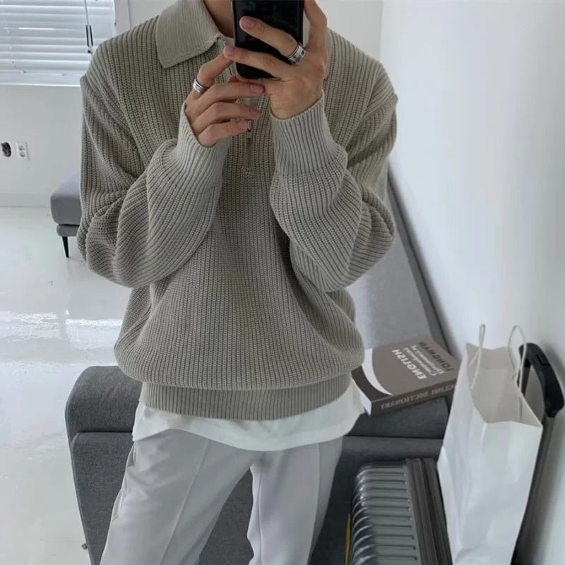 KOBALT | KNITTED HALFZIP PULLOVER
