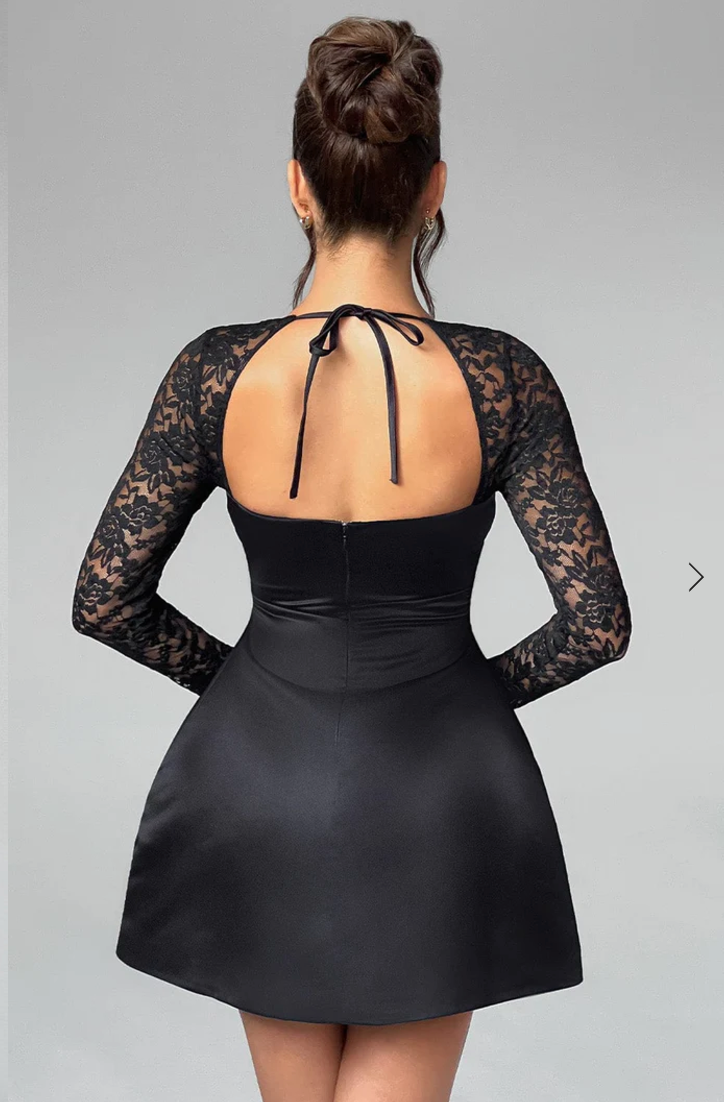 Brit & Boho™ I Zoey Black Mini Dress