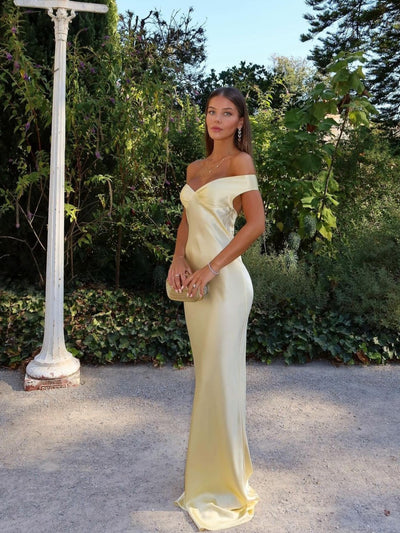 Emory | Backless Satin Maxi Dress