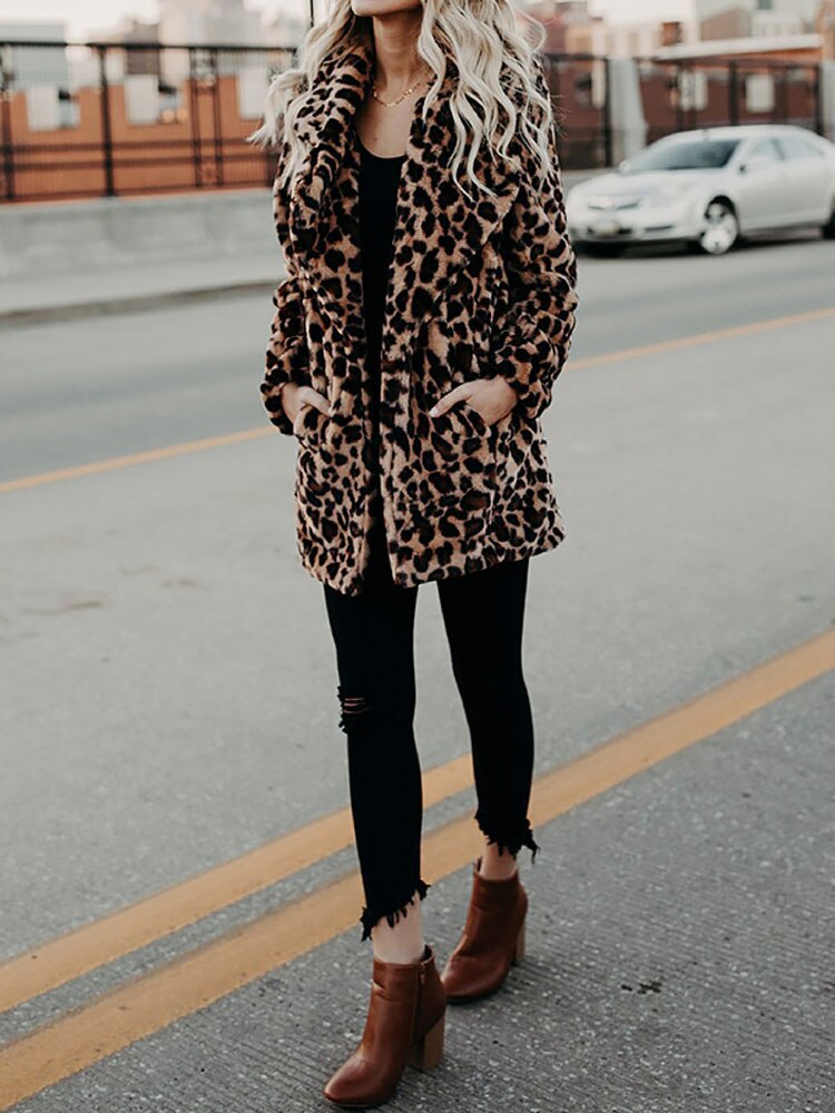 Sarah | Leopard Print Winter Jacket