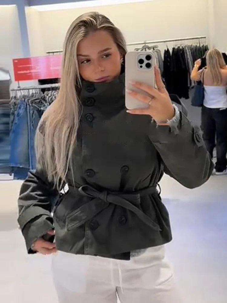 CASUAL COAT STAND COLLAR