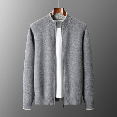 OAKLEY | CARDIGAN ZIPPÉ EN LAINE DE QUALITÉ SUPÉRIEURE