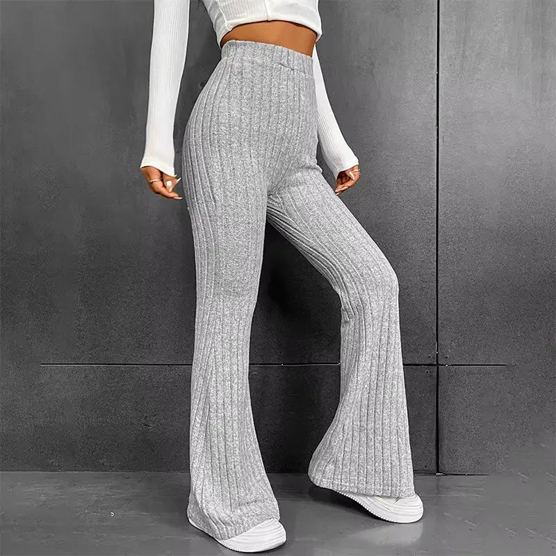 Pantalon long taille haute évasé micro-évasé Brit &amp; Boho™ I Pamela