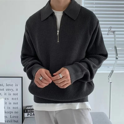 KOBALT | KNITTED HALFZIP PULLOVER