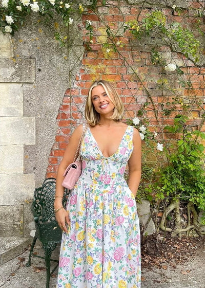 Giulietta | Summer Midi Dress with Colorful Flowers