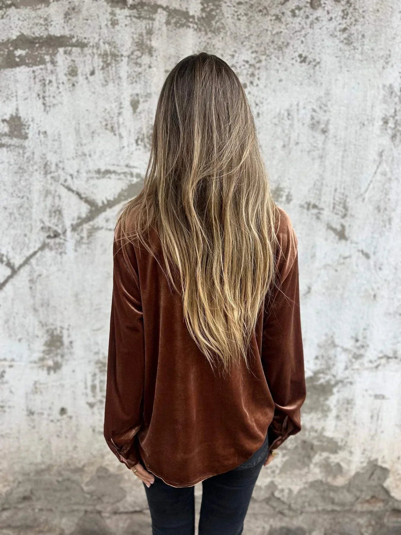 Viki - Elegant Velvet Blouse