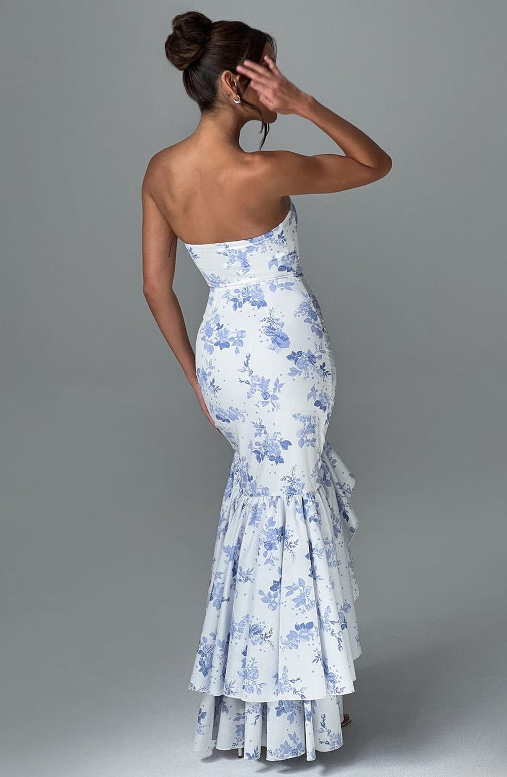 Angelina | Strapless Floral Elegance
