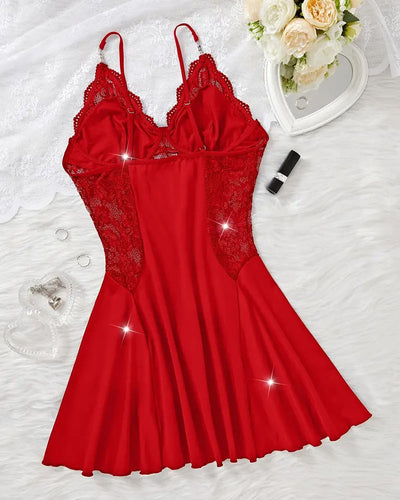 Chemise de nuit sexy à bretelles