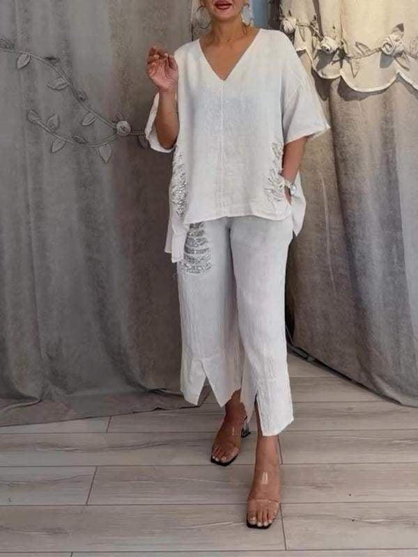 WHITE | Two-Piece Summer Outfit with Natural Elegance and Flowing Comfort for Days