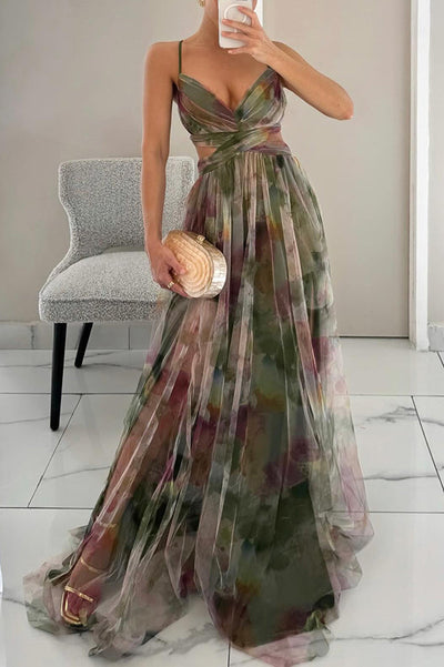 Vaëlia | Stunning Floral Print Maxi Dress