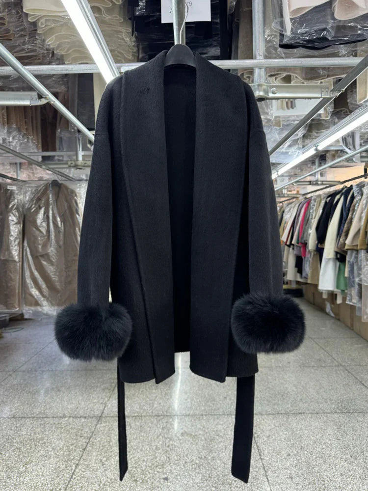 Brit & Boho™ | Alessia Fur Trench Coat