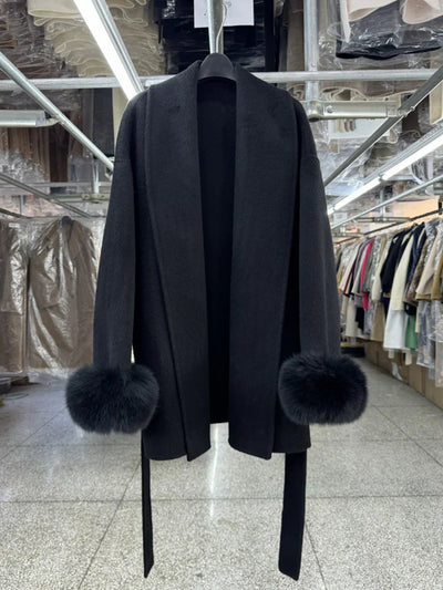 Brit & Boho™ | Alessia Fur Trench Coat