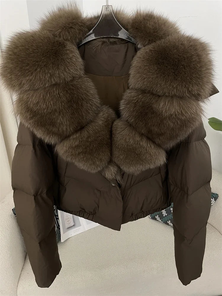 Brit & Boho™ | Aisha Puffer Jacket with Fur