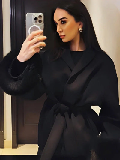 ELEGANT LACE-UP COAT