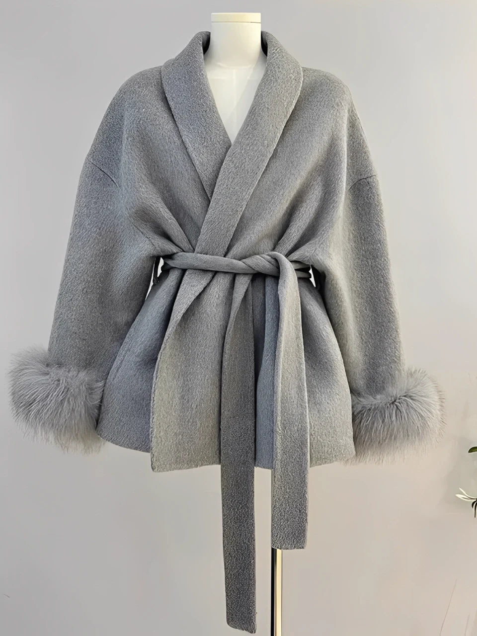 ELEGANT LACE-UP COAT