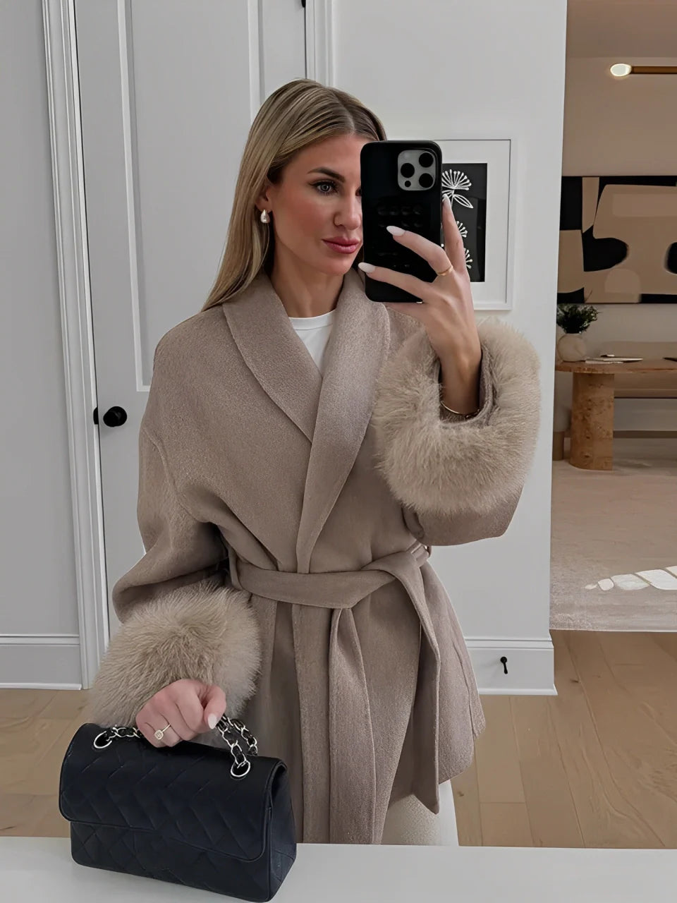 ELEGANT LACE-UP COAT