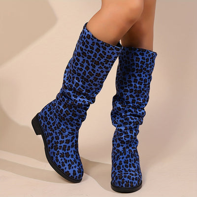 Viki - Leopard Print Mid-Calf Boots