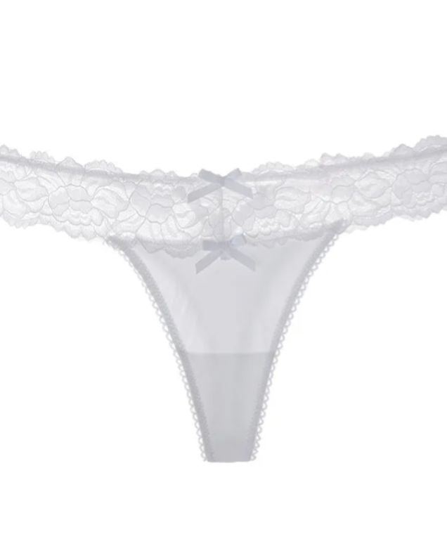 Female Mesh Solid Color Lace Underwear