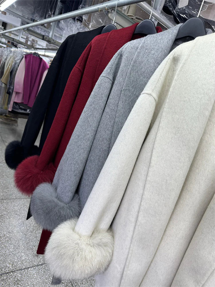 Brit & Boho™ | Alessia Fur Trench Coat