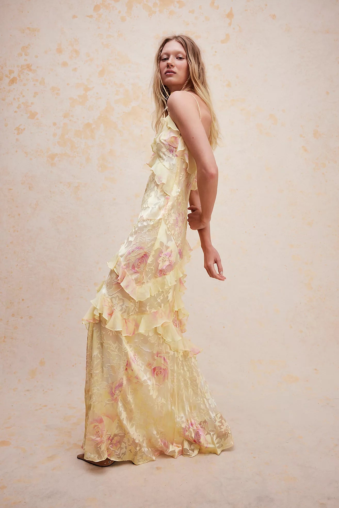 Isadora | Romantic Long Pastel Silk Dress