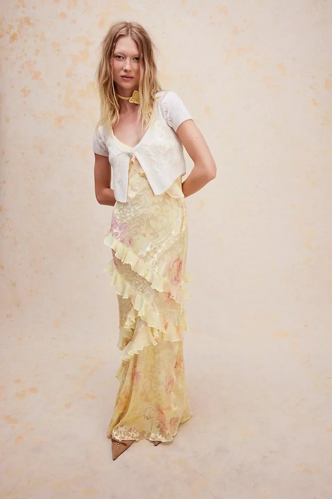 Isadora | Romantic Long Pastel Silk Dress