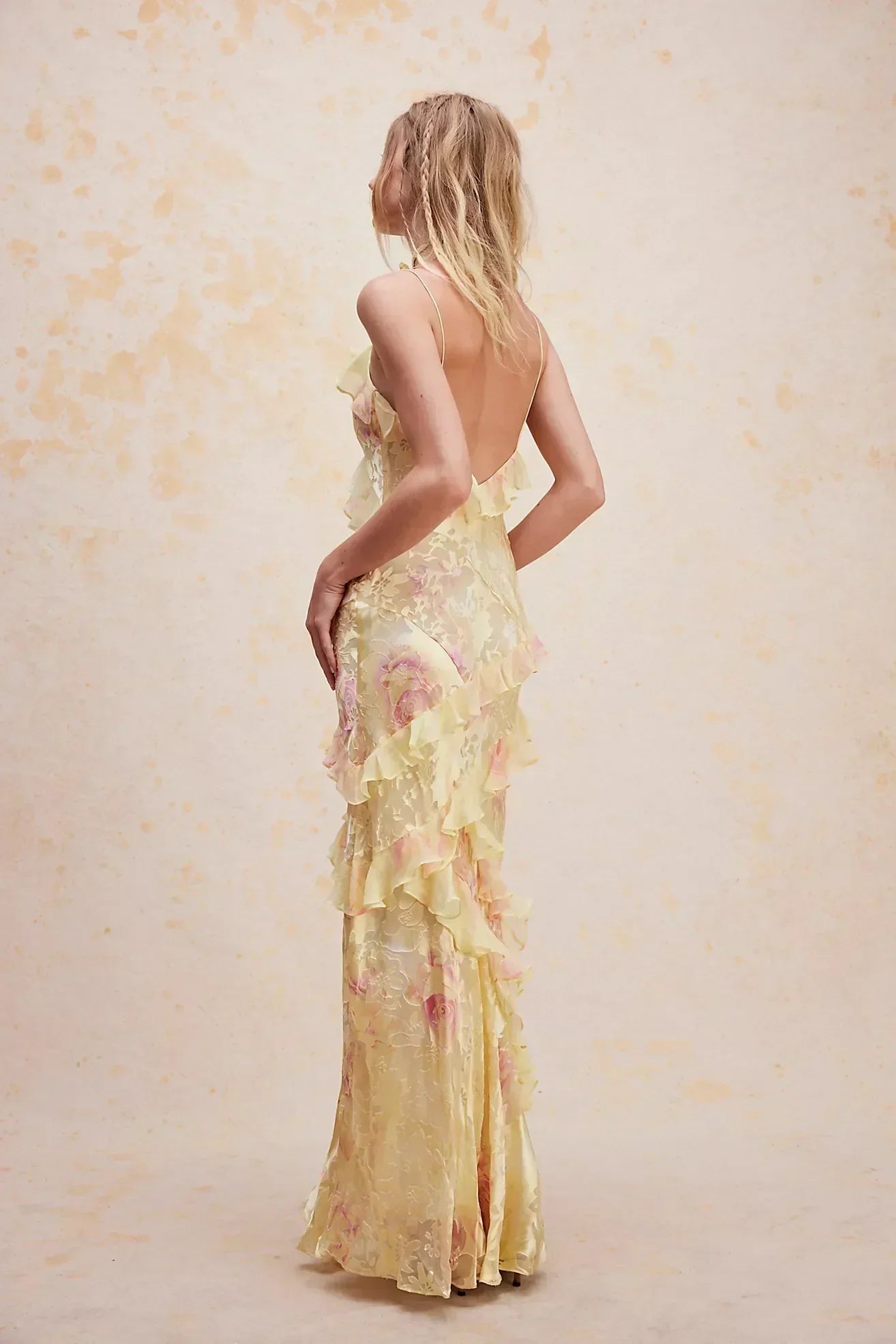 Isadora | Romantic Long Pastel Silk Dress