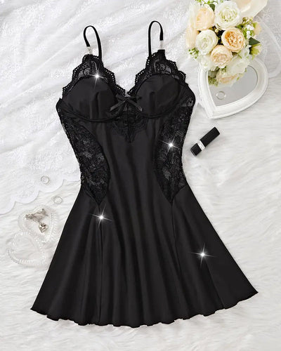 Chemise de nuit sexy à bretelles