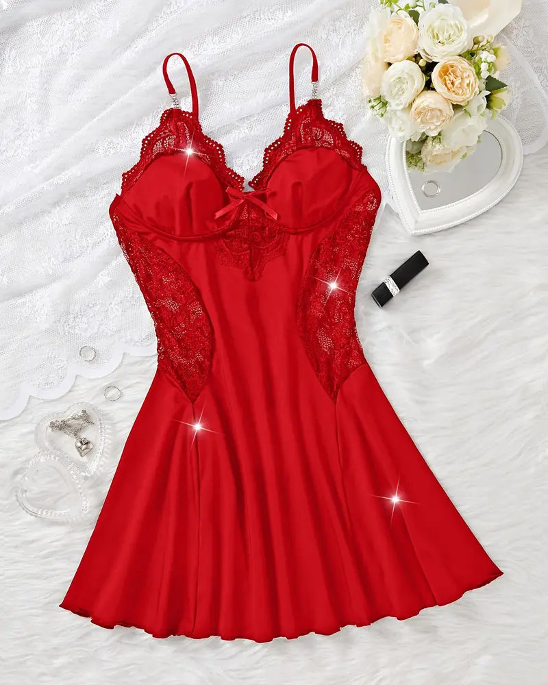 Chemise de nuit sexy à bretelles