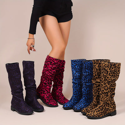 Viki - Leopard Print Mid-Calf Boots