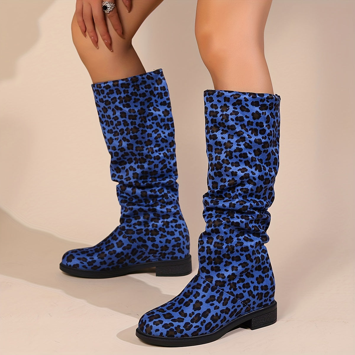 Viki - Leopard Print Mid-Calf Boots