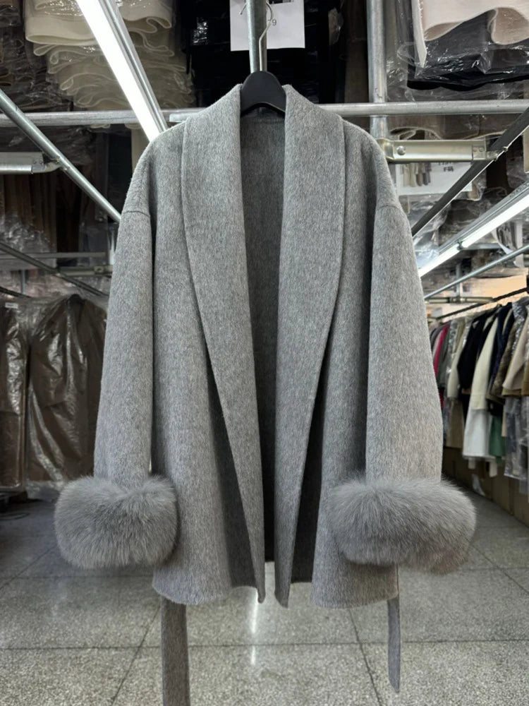 Brit & Boho™ | Alessia Fur Trench Coat